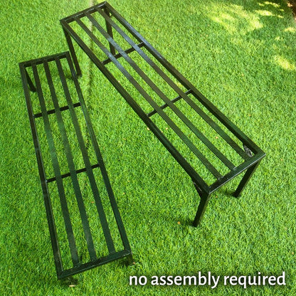 DHYANI® Heavy Duty 2 Step Indoor Outdoor Plant Pot Stand with Scratchless Base Premium Strong Flower Gamla Shelf Rack for Garden Balcony Home Living Room Decor (3 feet+2 inch) Total 38inch Lenth