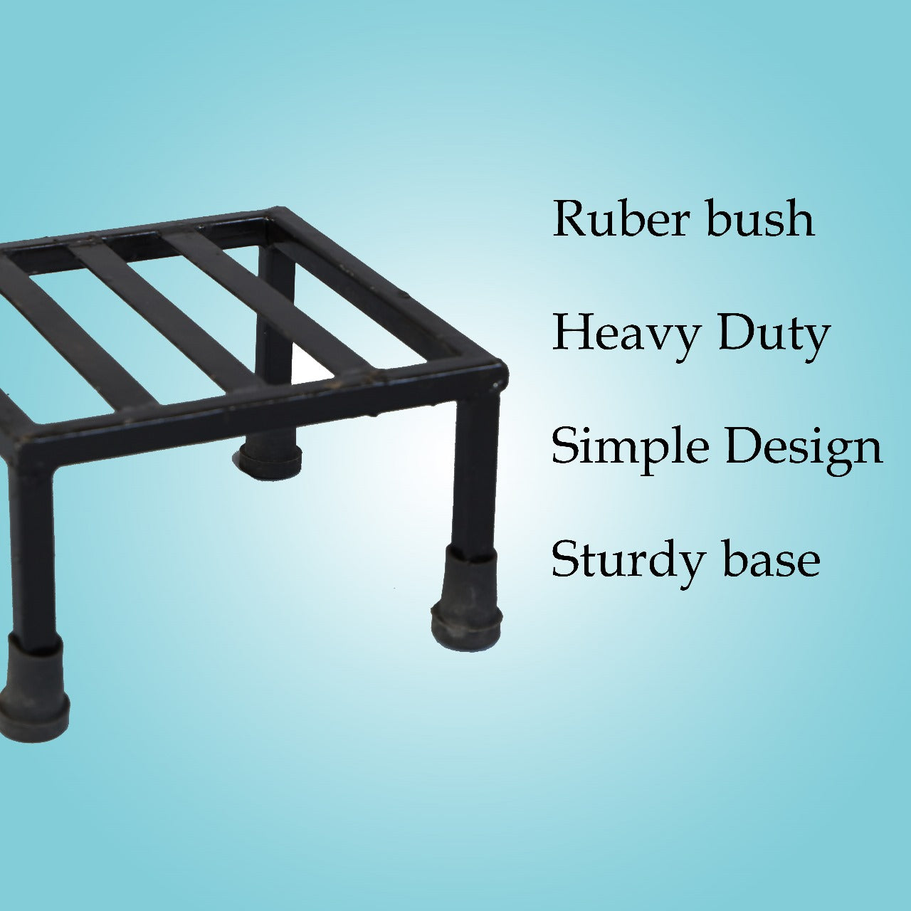 DHYANI® Flower Pot Stand Outdoor Plants / single Pot Stands For Indoor plant of Heavy Duty Metal Metal in Black Color 9x9 inch(Pack Of 4)