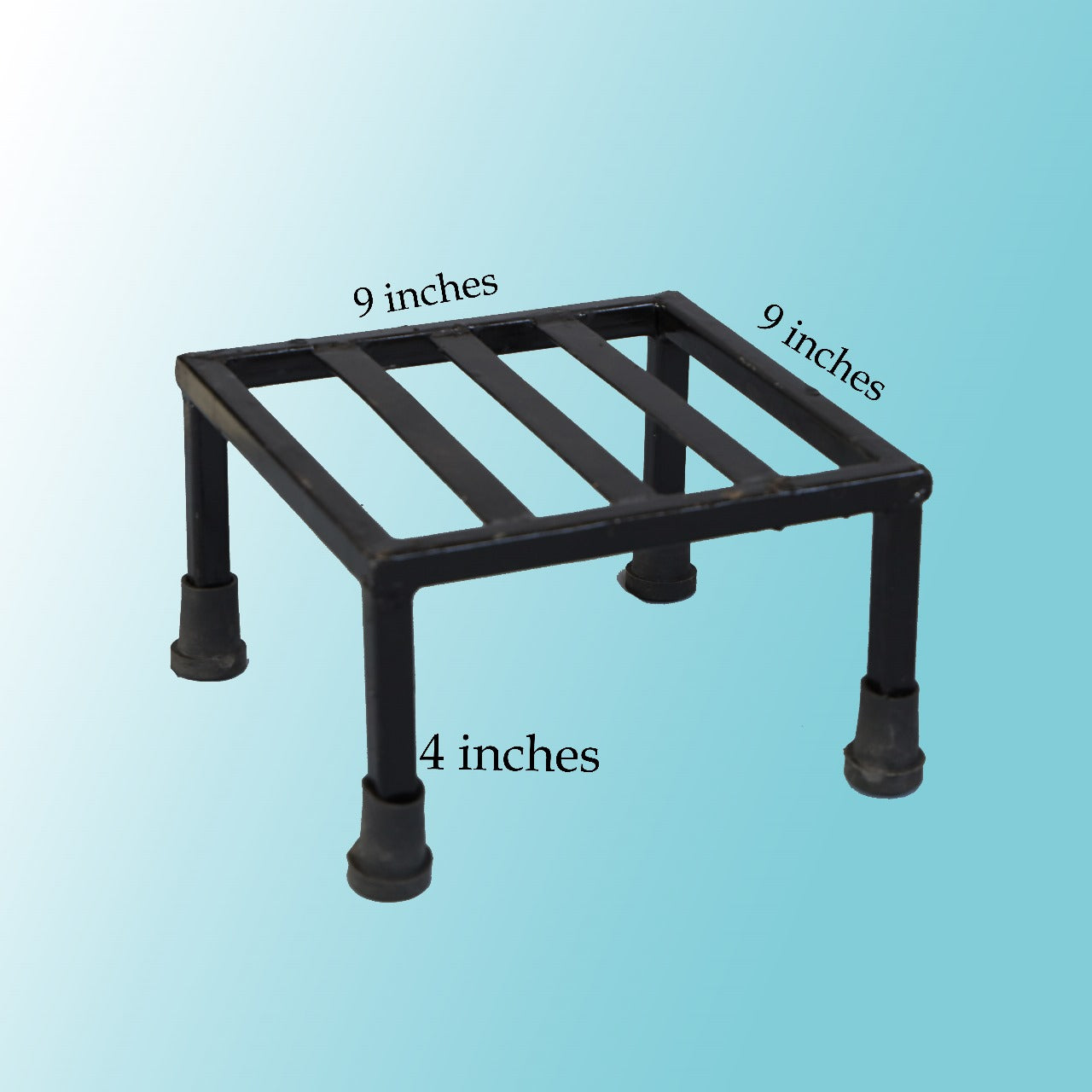 DHYANI® Flower Pot Stand Outdoor Plants / single Pot Stands For Indoor plant of Heavy Duty Metal Metal in Black Color 9x9 inch(Pack Of 4)