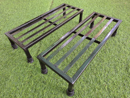 DHYANI Heavy Duty 24 inches (Set of 4) Rectangular Metal Plant Stand/Pot Stand Flower Pot Stand Balcony Stand- for Indoor & Outdoor Garden Use